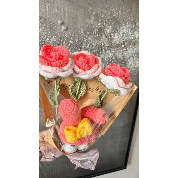 Bouquet flowers crochet My Melody - Picture 6 of 10